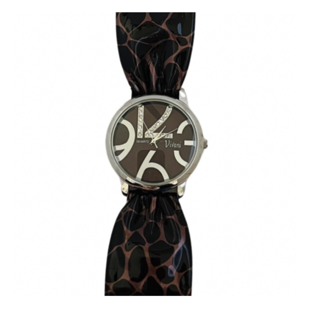 VIVANI • Vintage Animal Cheetah Print Band Safari Watch - Picture 4 of 6
